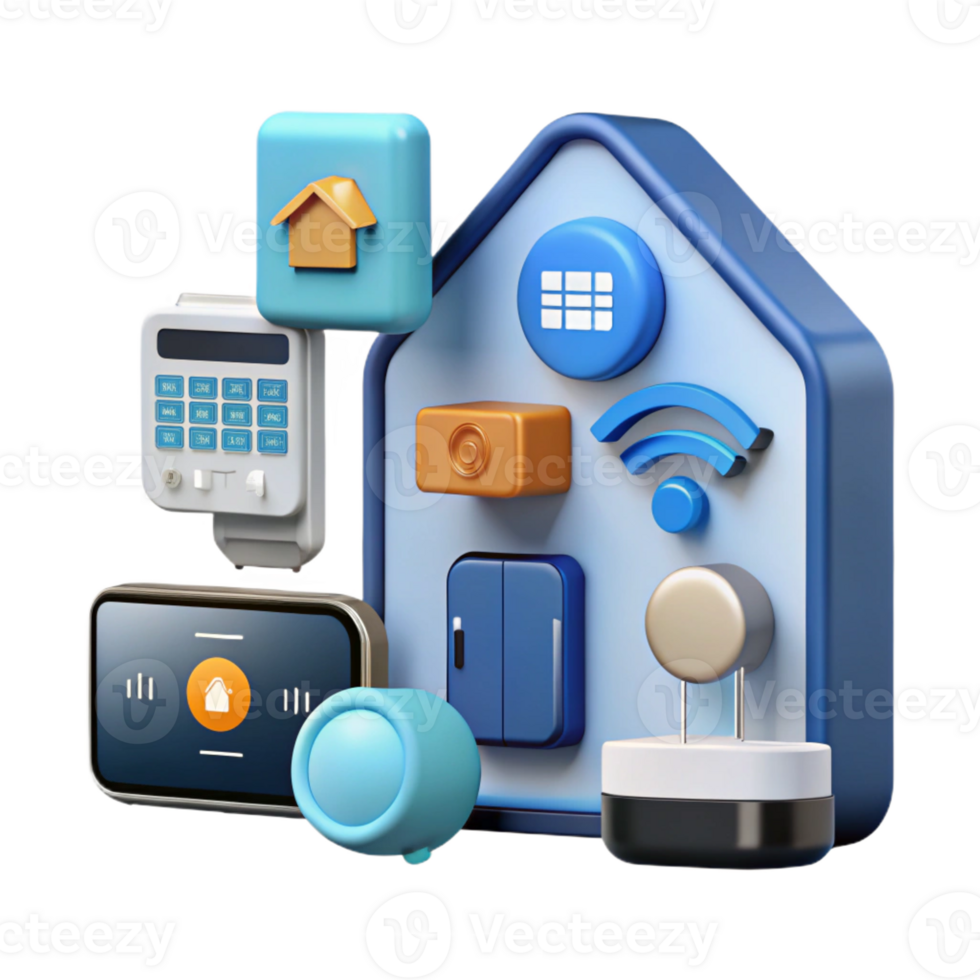 wonderful vintage A smart home interface controlling various devices, minimalist design, user interface design style exclusive png