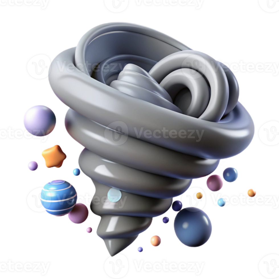 wonderful abstract Tornado Swirling Cutout with Gray Clouds exclusive png
