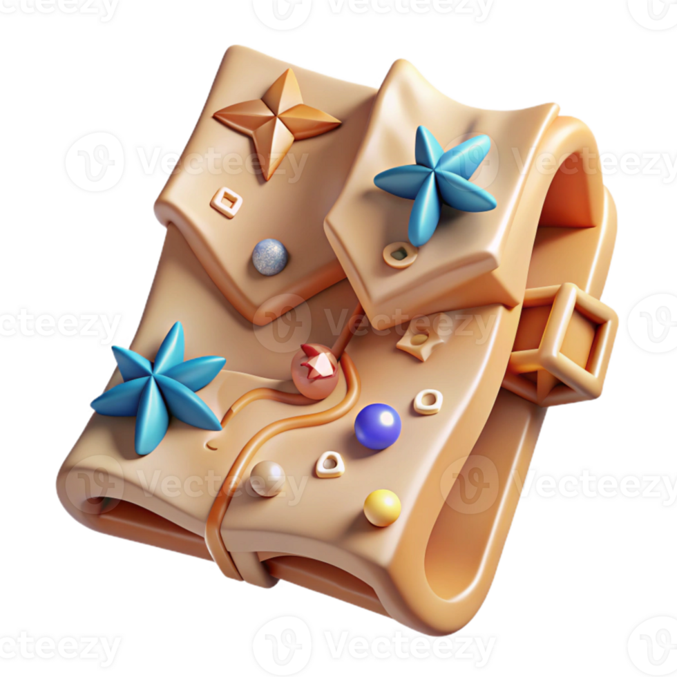 elegant contemporary Treasure Map Cutout with X Marks the Spot high quality png