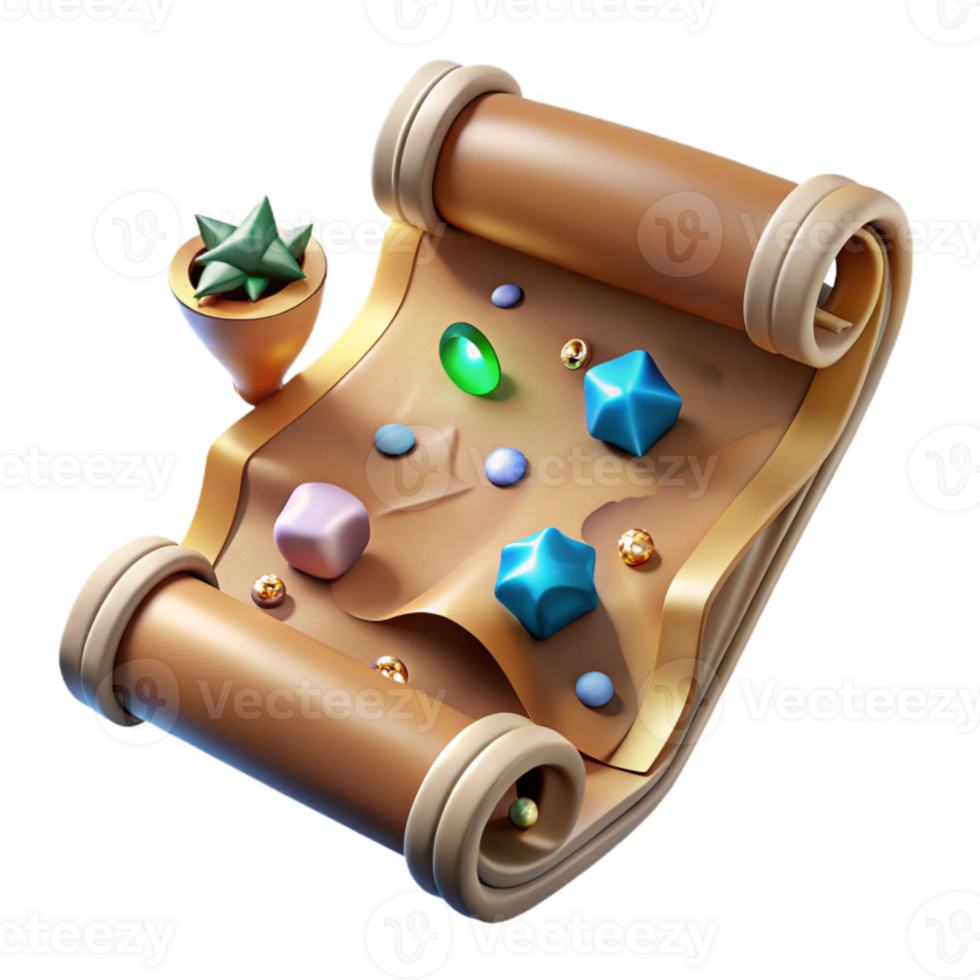 beautiful traditional Treasure Map Isolated with Aged Texture high resolution png