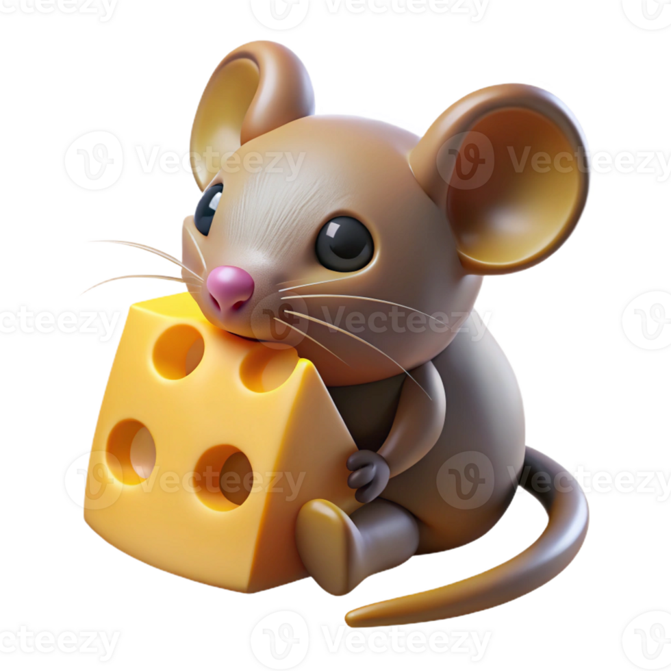 vibrant classic A tiny field mouse nibbling on a piece of cheese, lit by a single shaft of light, depicted in a charming children's book illustration style high quality png