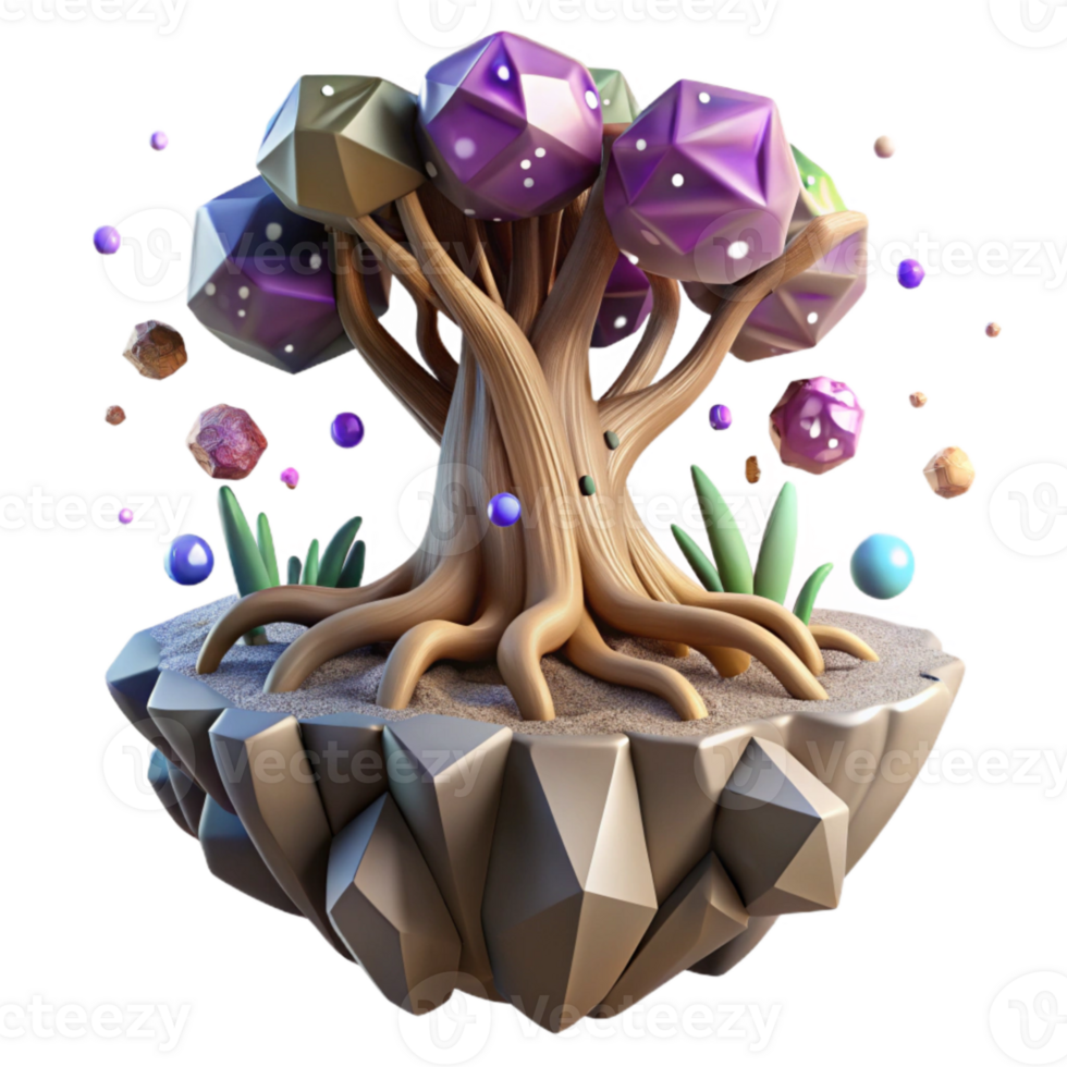 elegant artistic Tree Root System Underground View Isolated premium png