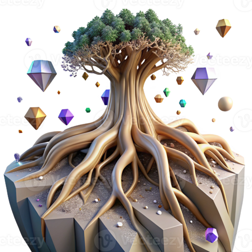 stunning modern Tree Roots Reaching Downward Underground View Transparent Background original png