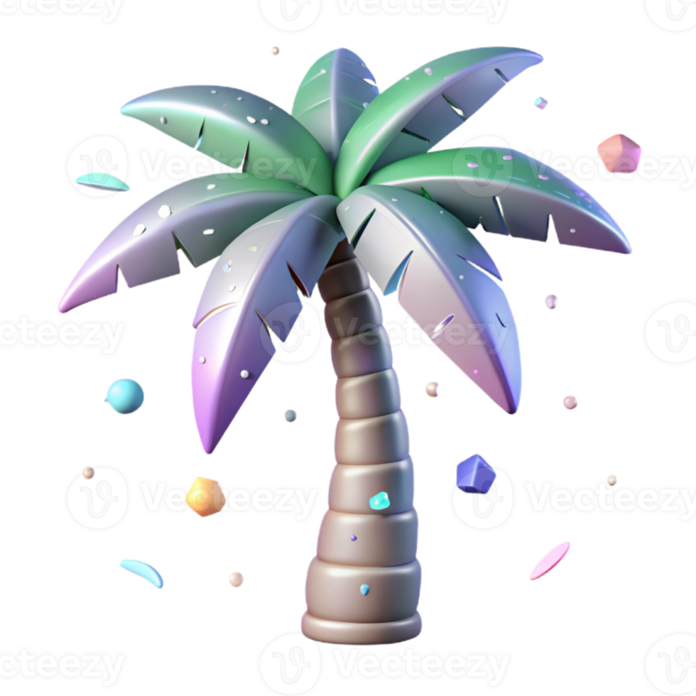 vibrant rustic Tropical Palm Tree Silhouette Cutout Element authentic png