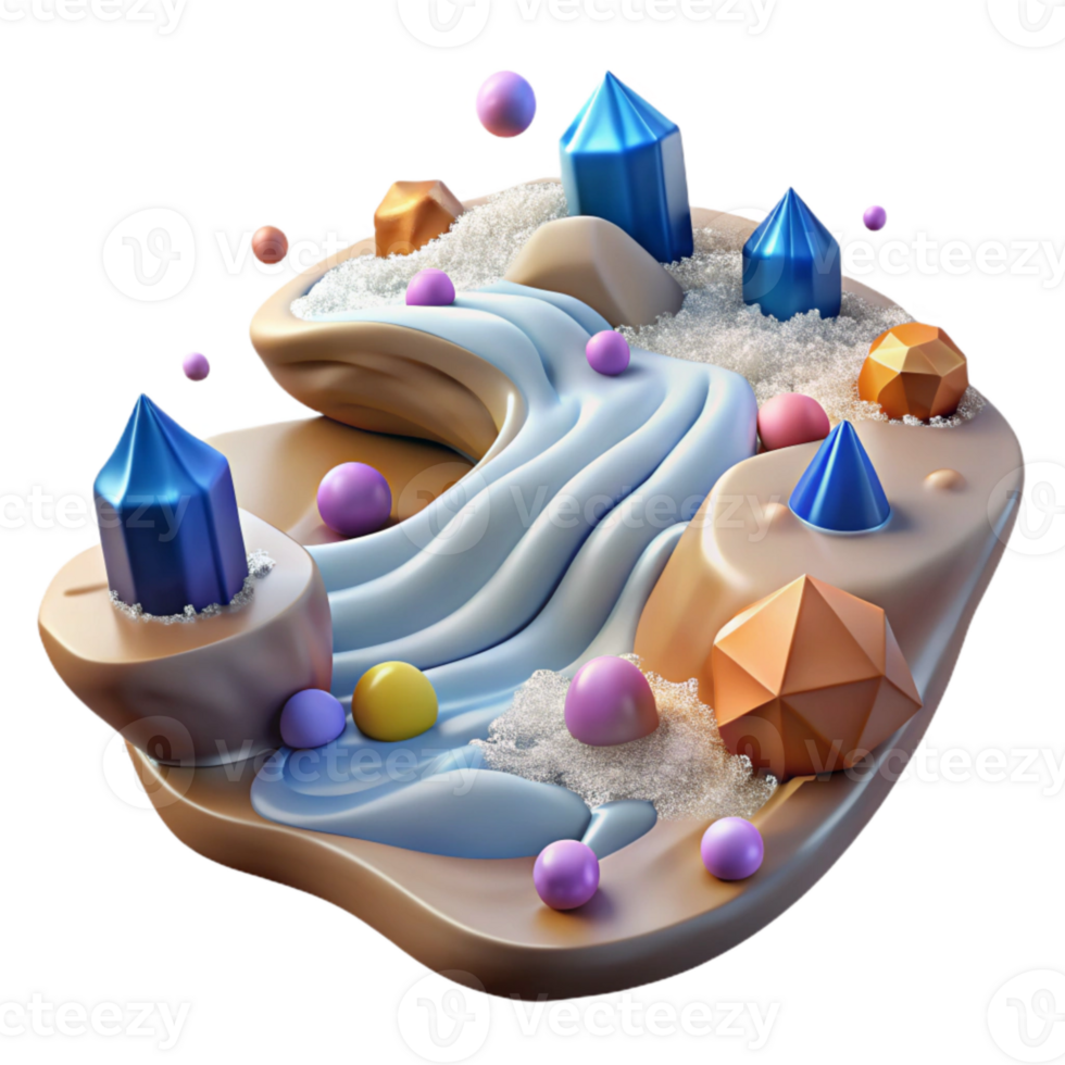 wonderful creative Turbulent River Rapids with Whitewater Isolated genuine png