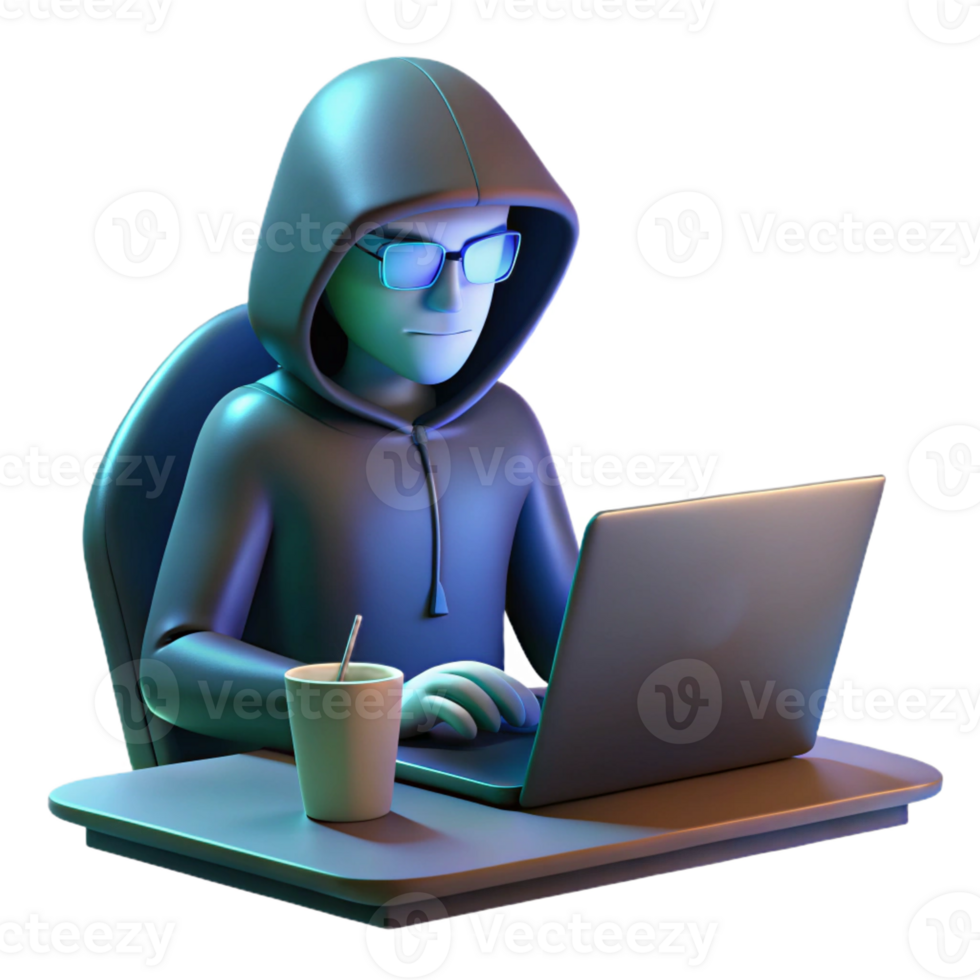 magnificent vintage A dramatic, chiaroscuro painting of a hacker working on a computer in a darkened room, illuminated by the glow of the monitor original png