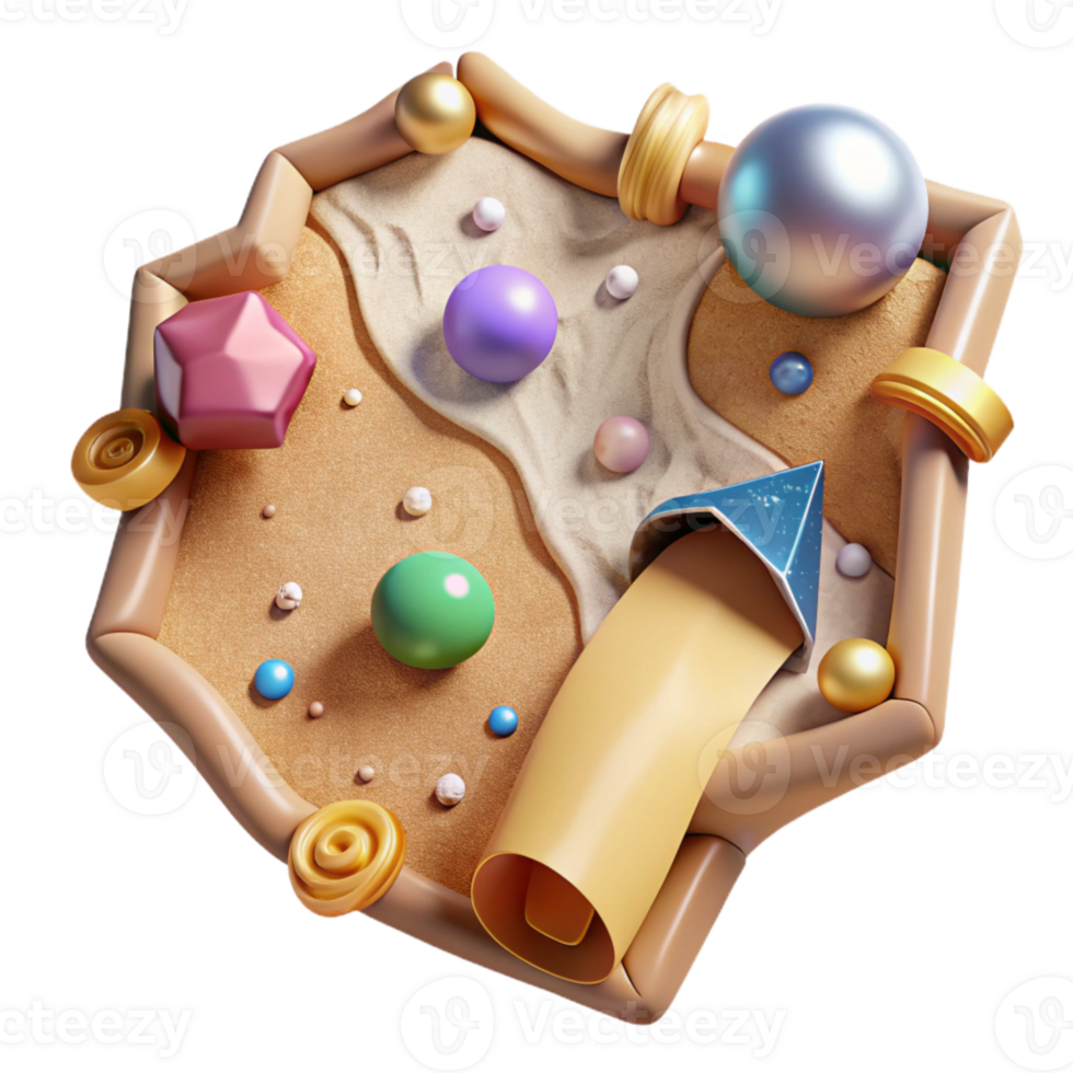 extraordinary creative Vintage Map Cutout with Aged Texture genuine png