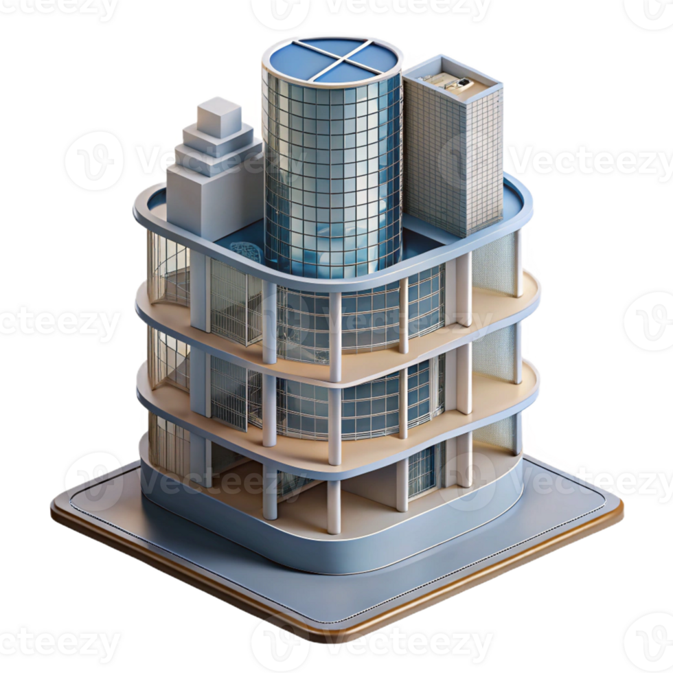 wonderful rustic Section drawing of a skyscraper, revealing interior spaces and structural elements, architectural illustration style 4K png