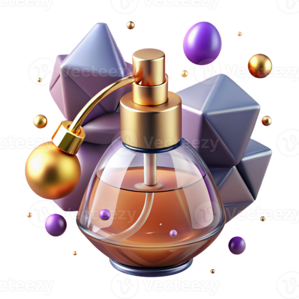 stunning rustic Vintage Perfume Bottle with Atomizer Isolated high resolution png