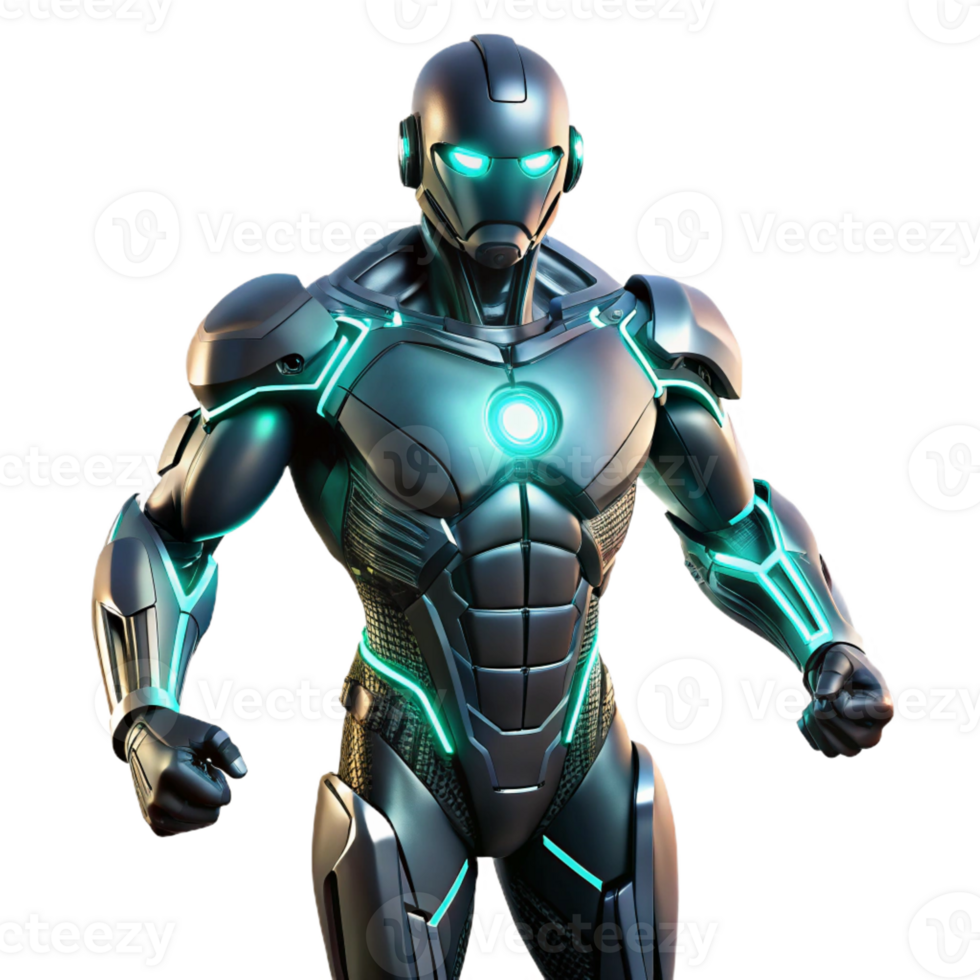 elegant artistic A futuristic exoskeleton enhancing human strength, illuminated by dynamic, shifting LED lights, in a concept art, cinematic style high quality png