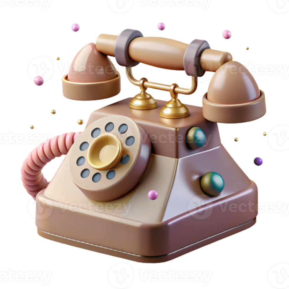 magnificent abstract Vintage Telephone Cutout Side View Isolated genuine png
