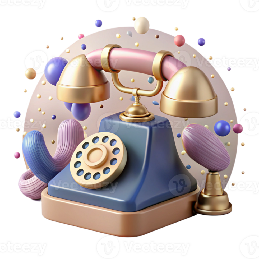 magnificent abstract Vintage Telephone Cutout Side View Isolated exclusive png