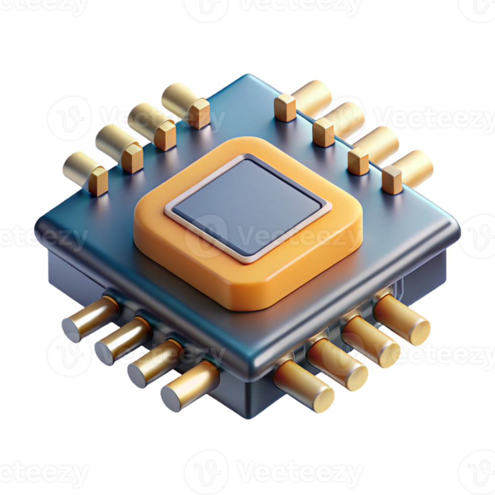 stunning contemporary A single, isolated microchip with intricate circuitry visible, illuminated by a scanning electron microscope, in a scientific photography style authentic png