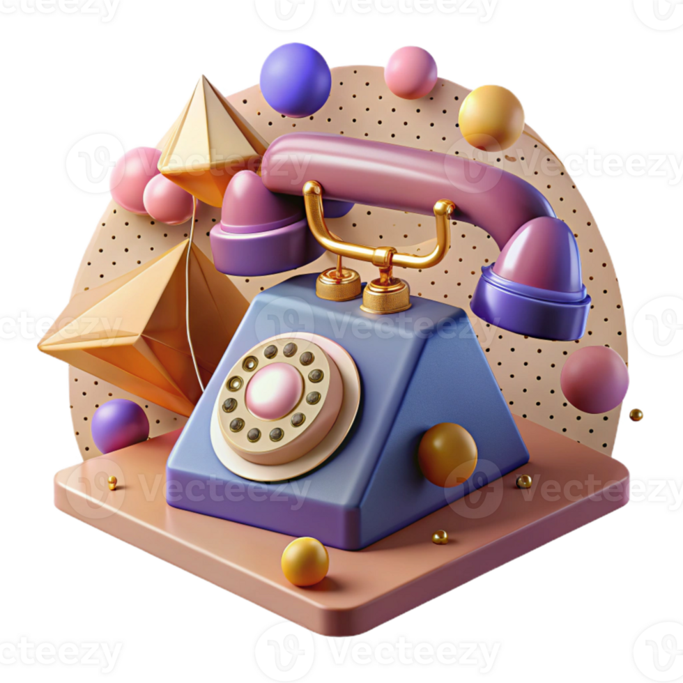 impressive traditional Vintage Telephone with Rotary Dial Transparent Background Cutout authentic png