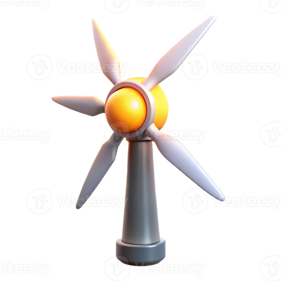 impressive artistic A wind turbine generating electricity, illuminated by the setting sun, in a realistic, sustainable energy style detailed png