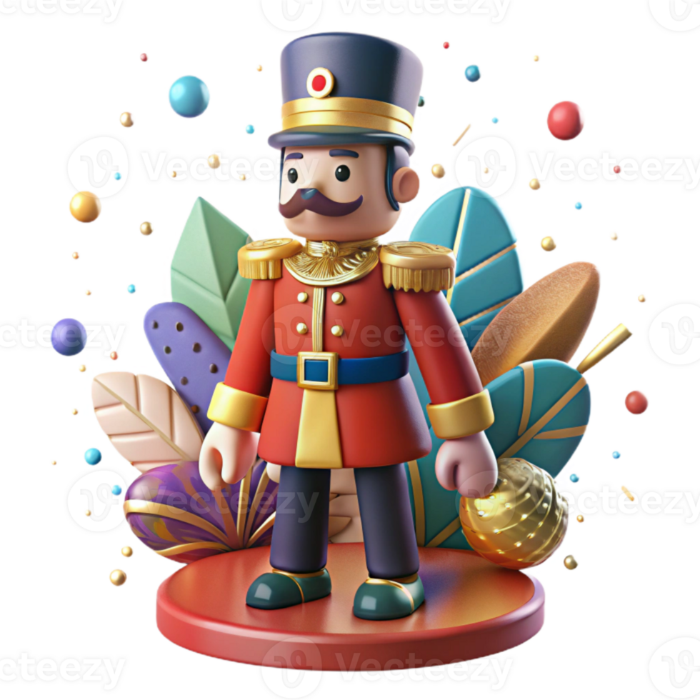 dramatic artistic Vintage Toy Soldier with Painted Uniform Isolated professional png