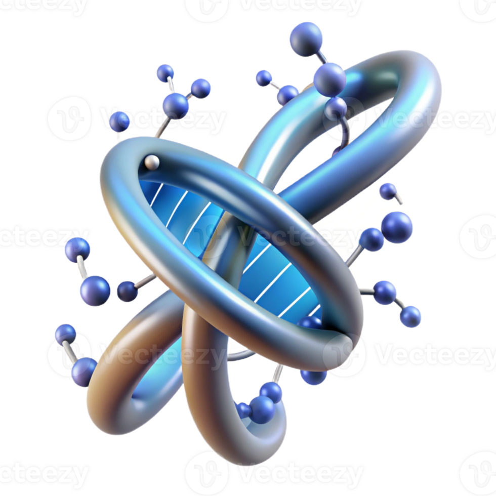 magnificent contemporary A DNA strand spiraling through cyberspace, illuminated by data streams, in a scientific visualization, abstract style high resolution png