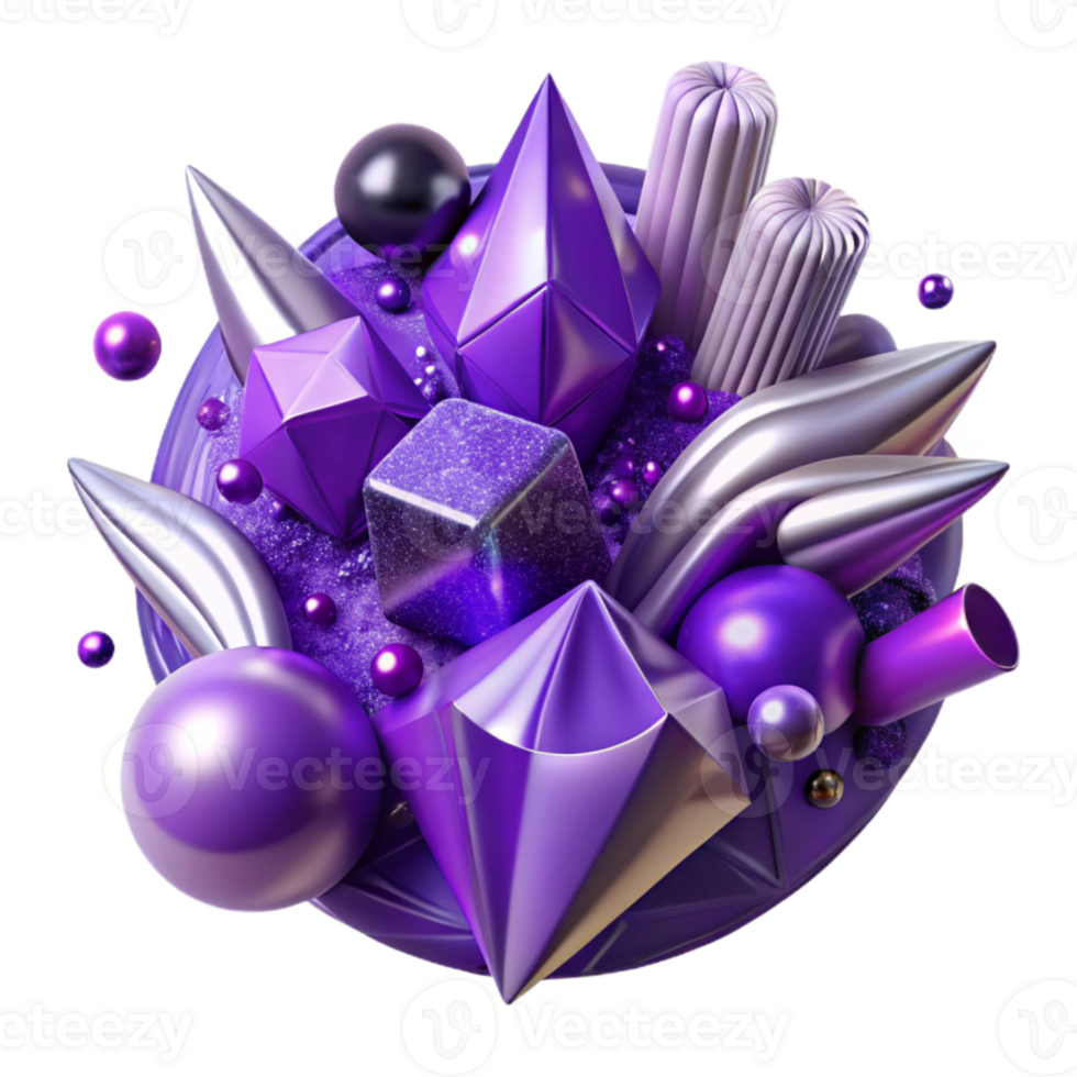 elegant creative Violet Purple Abstract Pattern with Transparent Background detailed png