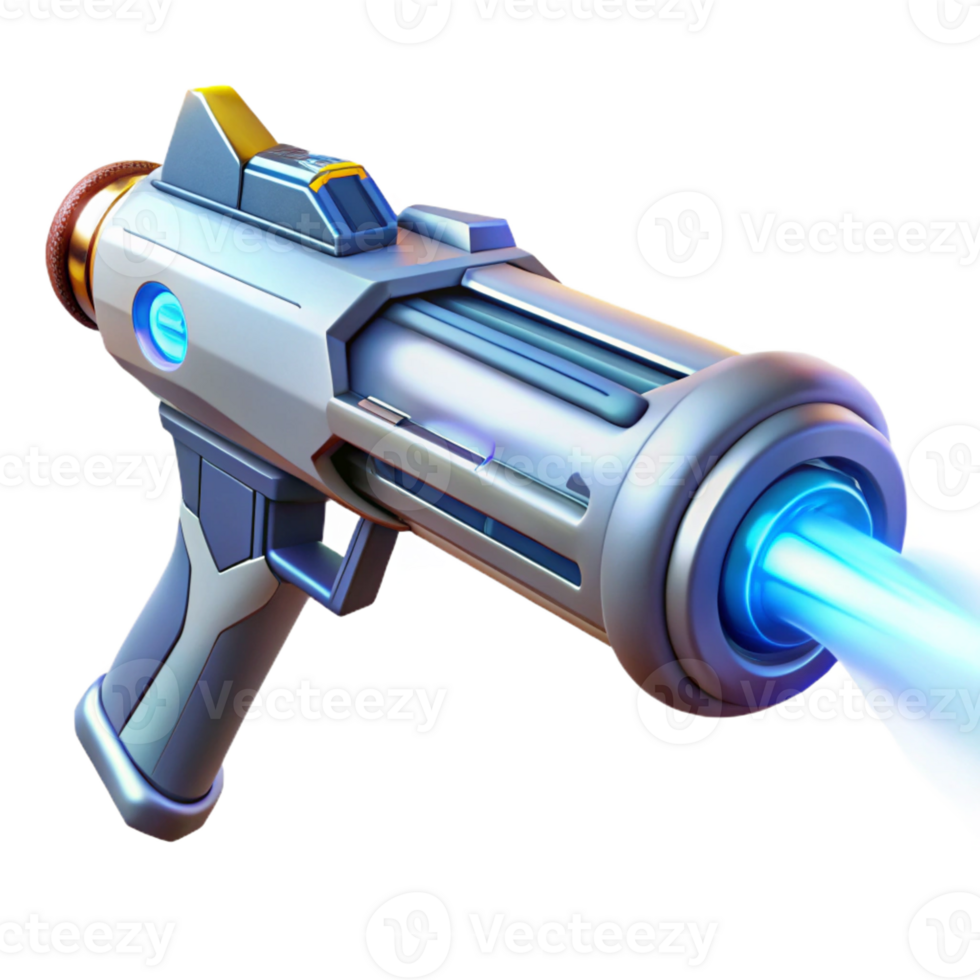 dramatic abstract A futuristic weapon emitting a beam of energy, illuminated by a bright, white flash, in a science fiction style exclusive png