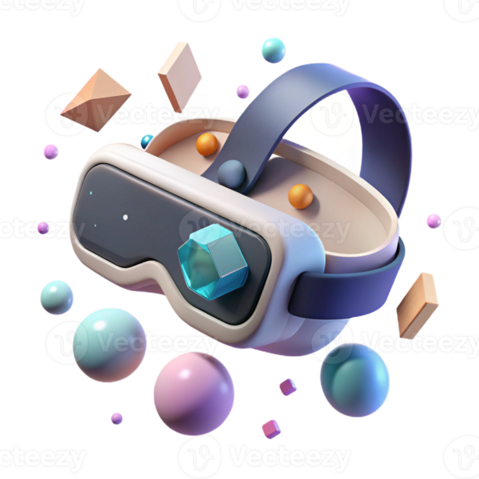 impressive abstract Virtual Reality Headset Side View Isolated Element high resolution png