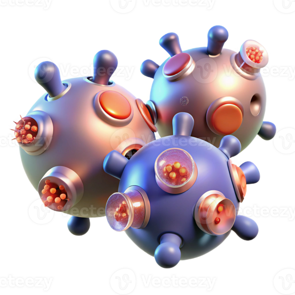 beautiful traditional A group of nanobots repairing damaged tissue, illuminated by microscopic lights, in a medical visualization style high quality png