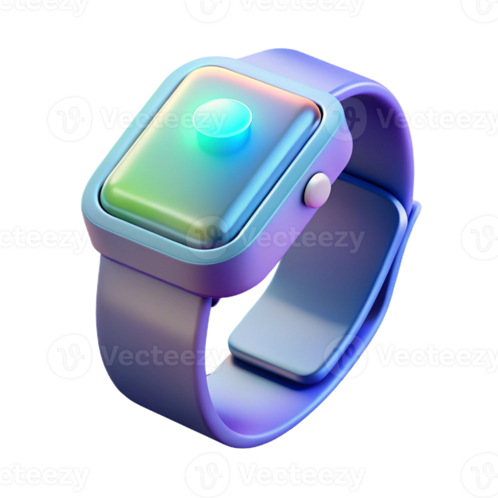 impressive classic A smart watch displaying holographic notifications, illuminated by the watch's own light, in a product design, minimalist style authentic png