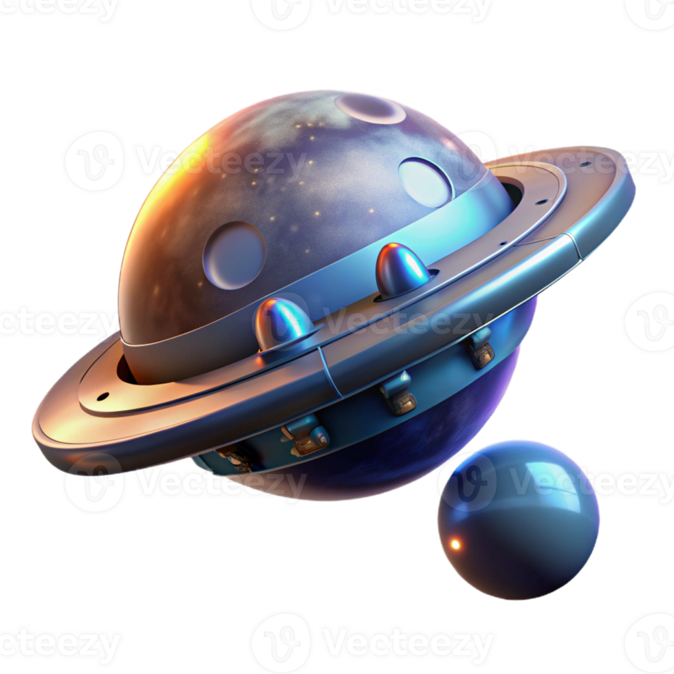 serene artistic A futuristic spacecraft orbiting a distant planet, illuminated by the planet's atmospheric glow and starlight, in a space exploration style authentic png