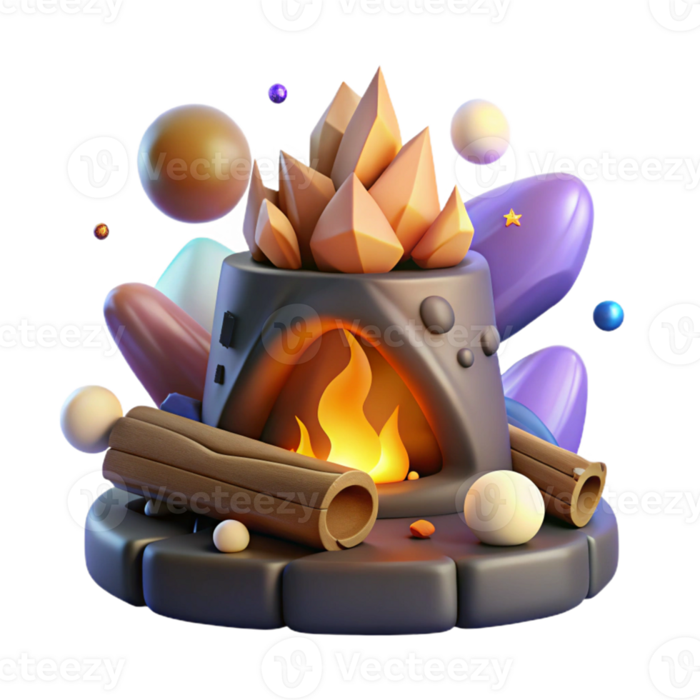 extraordinary traditional Warm Light Fireplace with Embers and Logs Cutout high resolution png