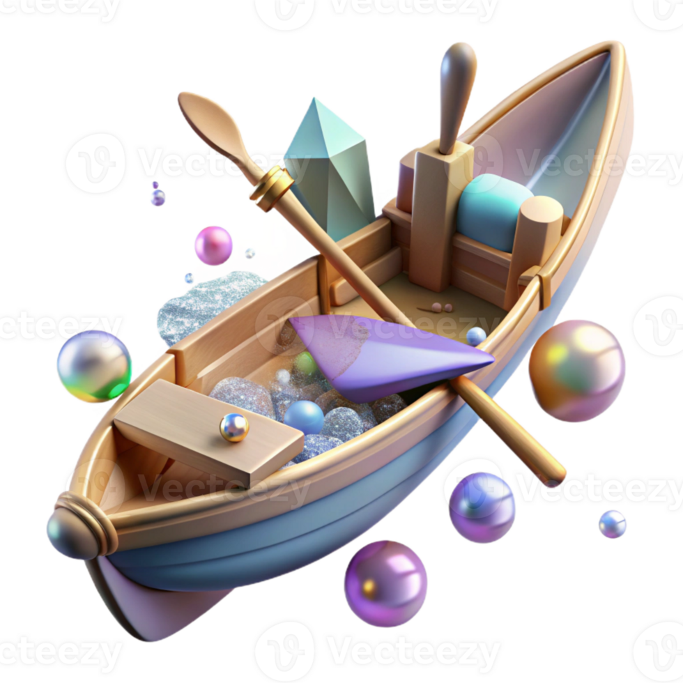 magnificent modern Water City Gondola Oar Isolated Element professional png
