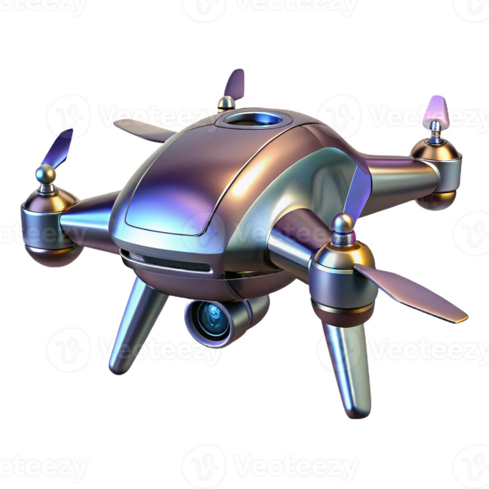 extraordinary rustic A futuristic drone hovering in mid-air, sleek design, metallic finish, studio lighting, product design style high quality png