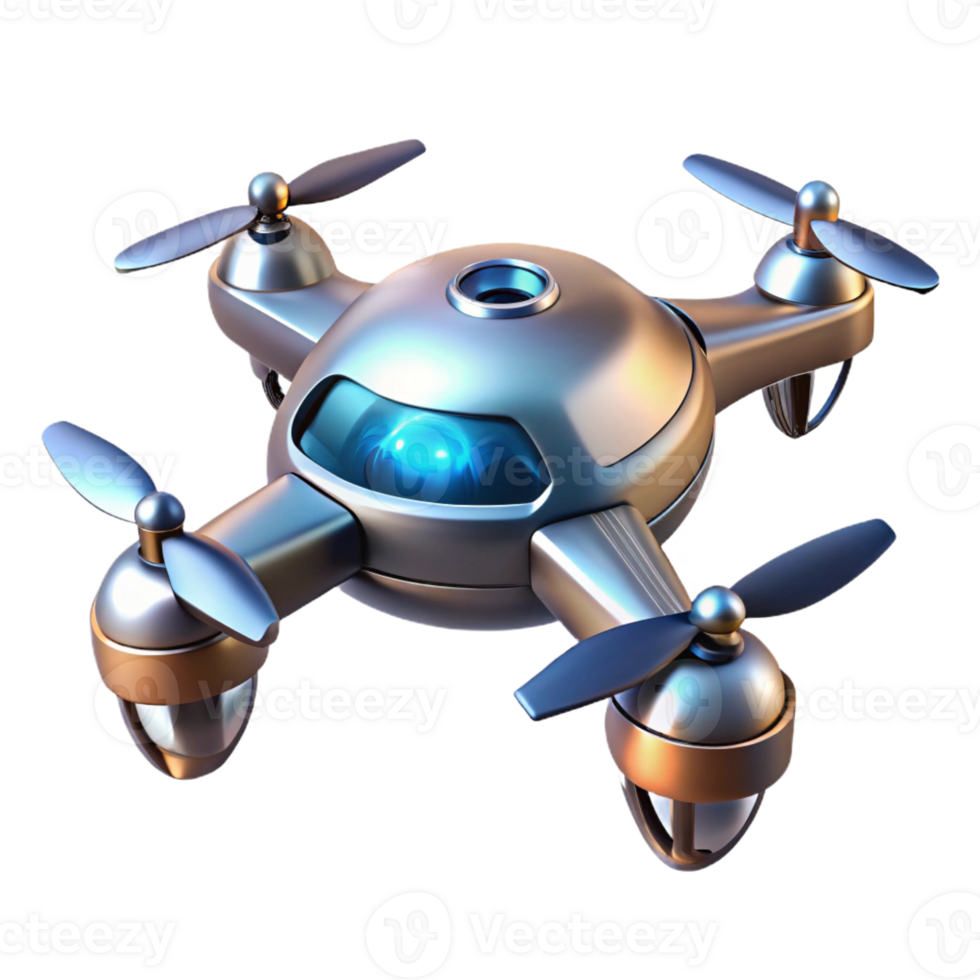 extraordinary rustic A futuristic drone hovering in mid-air, sleek design, metallic finish, studio lighting, product design style original png