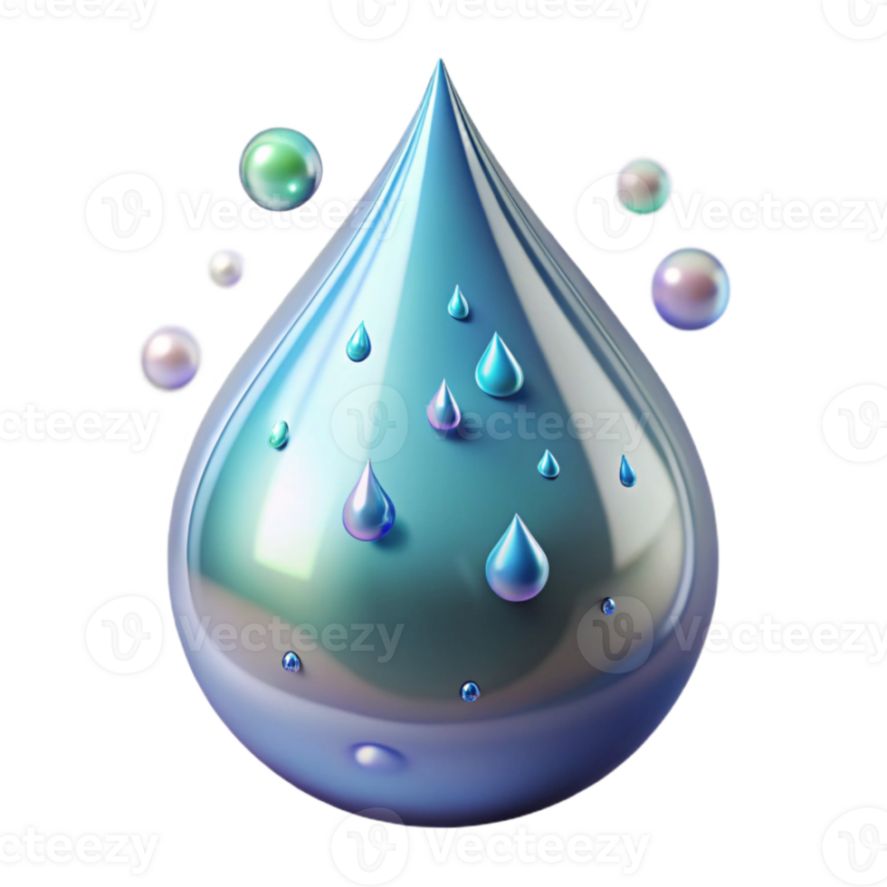 dramatic classic Water Droplet Cutout with Transparent Background premium png