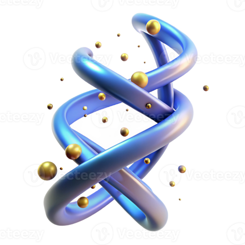 impressive rustic A DNA strand spiraling upwards, composed of glowing particles, dark background, scientific visualization style 4K png