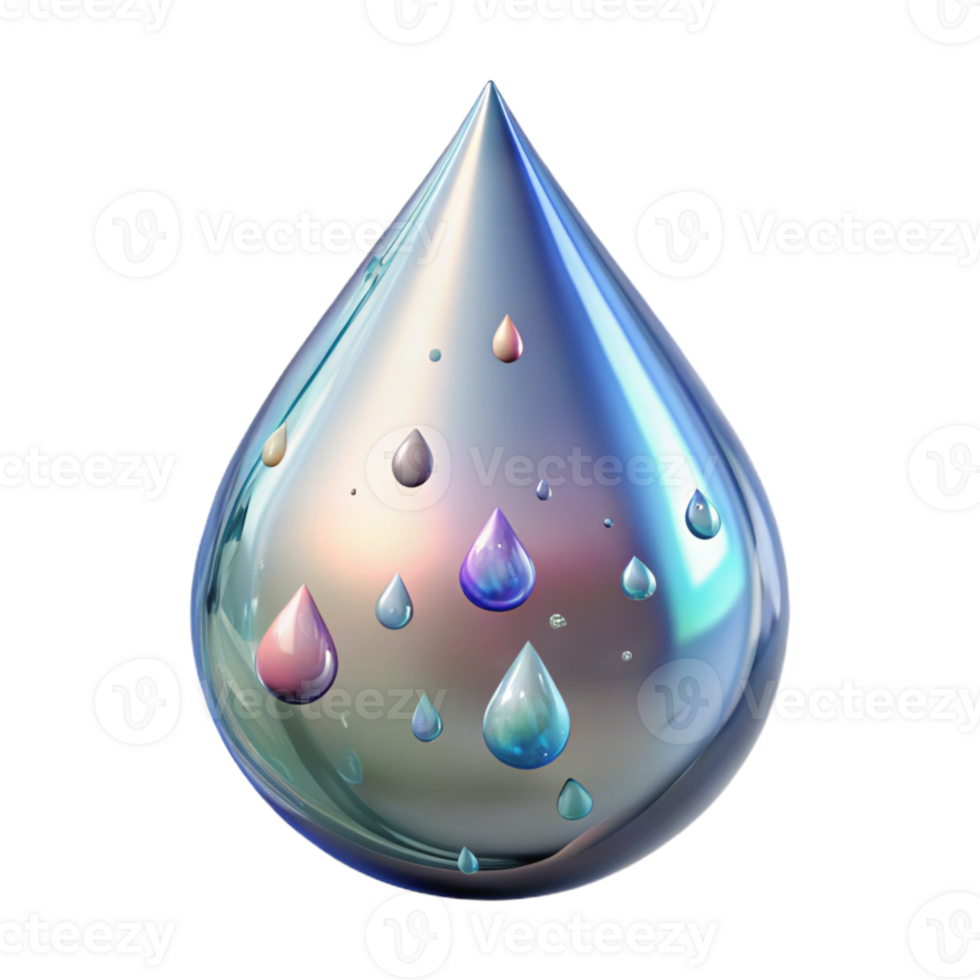 stunning abstract Water Droplet Cutout with Transparent Background original png