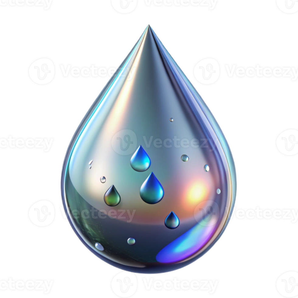 wonderful traditional Water Drop with Reflection Cutout professional png