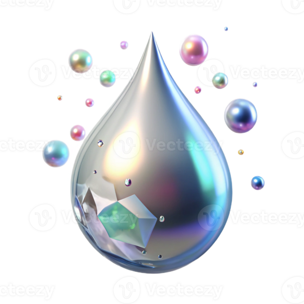 stunning modern Water Drop Splashing Down Transparent Background high resolution png