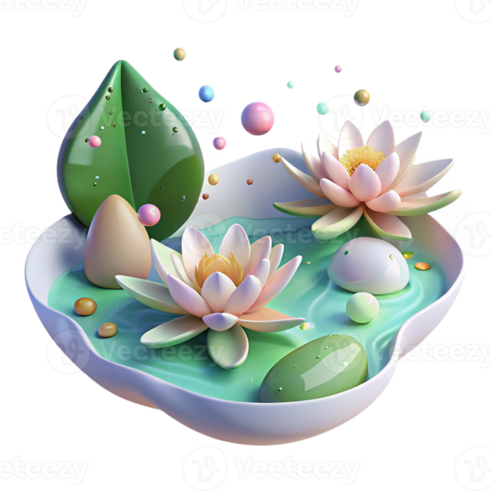 extraordinary creative Water Lilies Rippling in Whispering Winds Transparent png