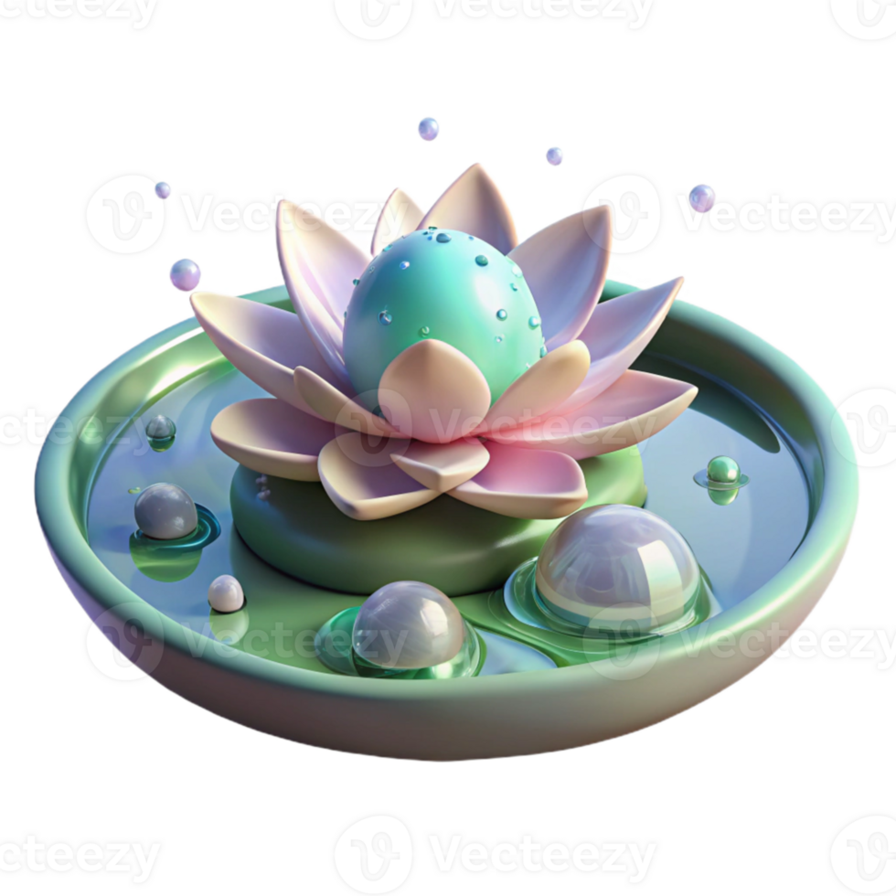 extraordinary artistic Water Lily Pad on Water Transparent Background Isolated high resolution png