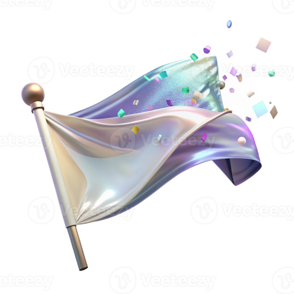 stunning vintage Waving Flag Side View Transparent Background professional png
