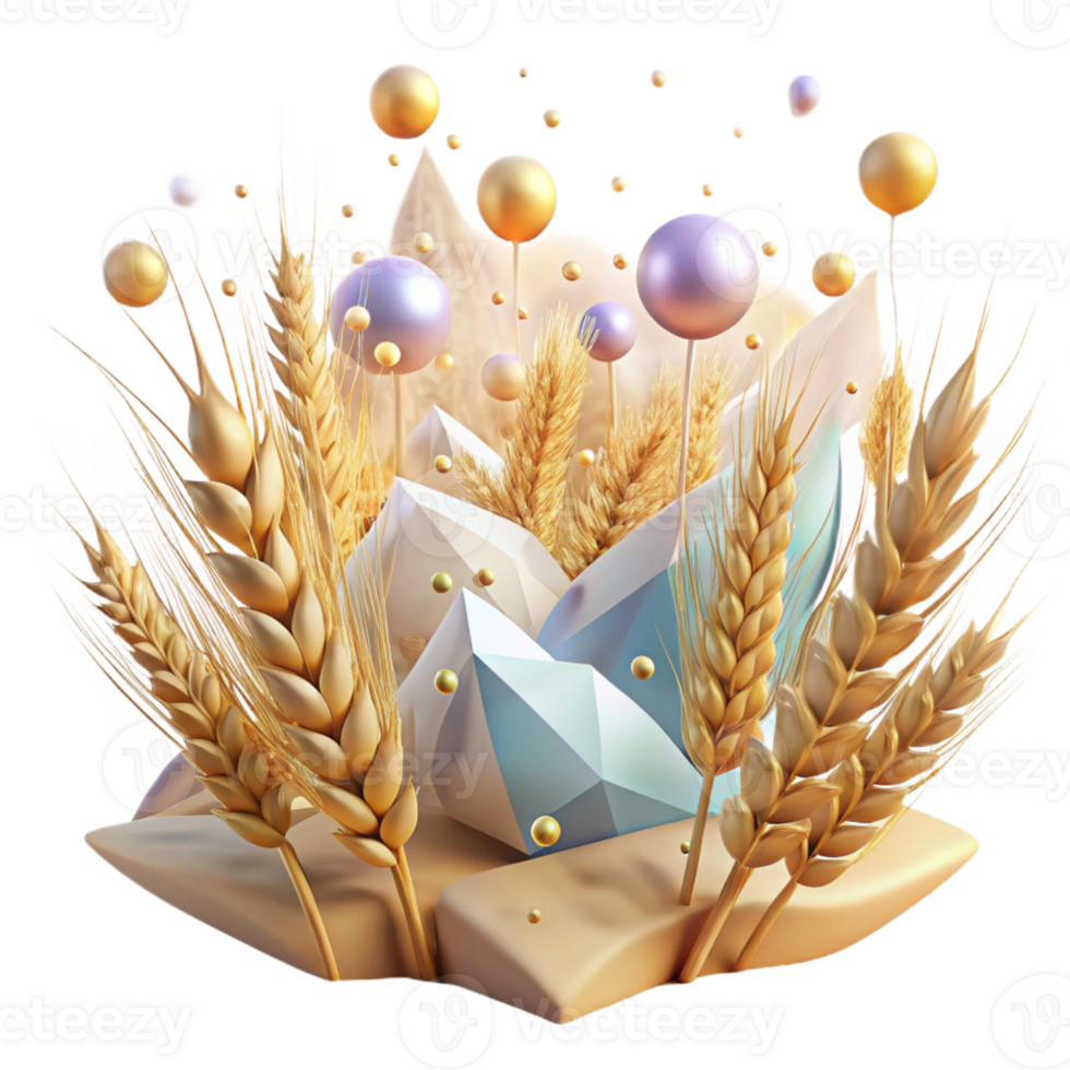 vibrant vintage Waving Wheat Field Whispering Winds Isolated original png