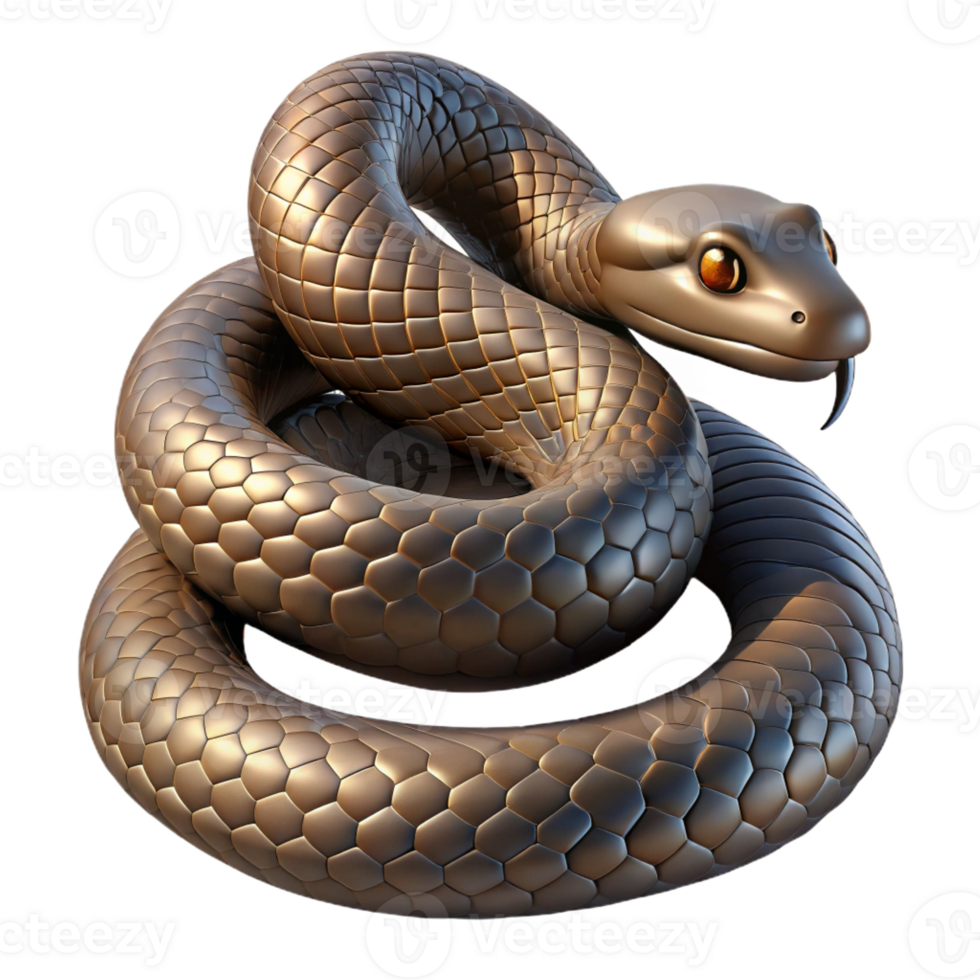 elegant abstract A coiled rattlesnake, scales glistening, dramatic lighting, realistic style authentic png