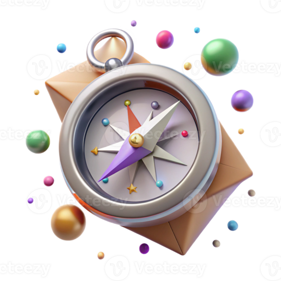 wonderful abstract Whispering Walls Compass Navigation Tool Isolated detailed png