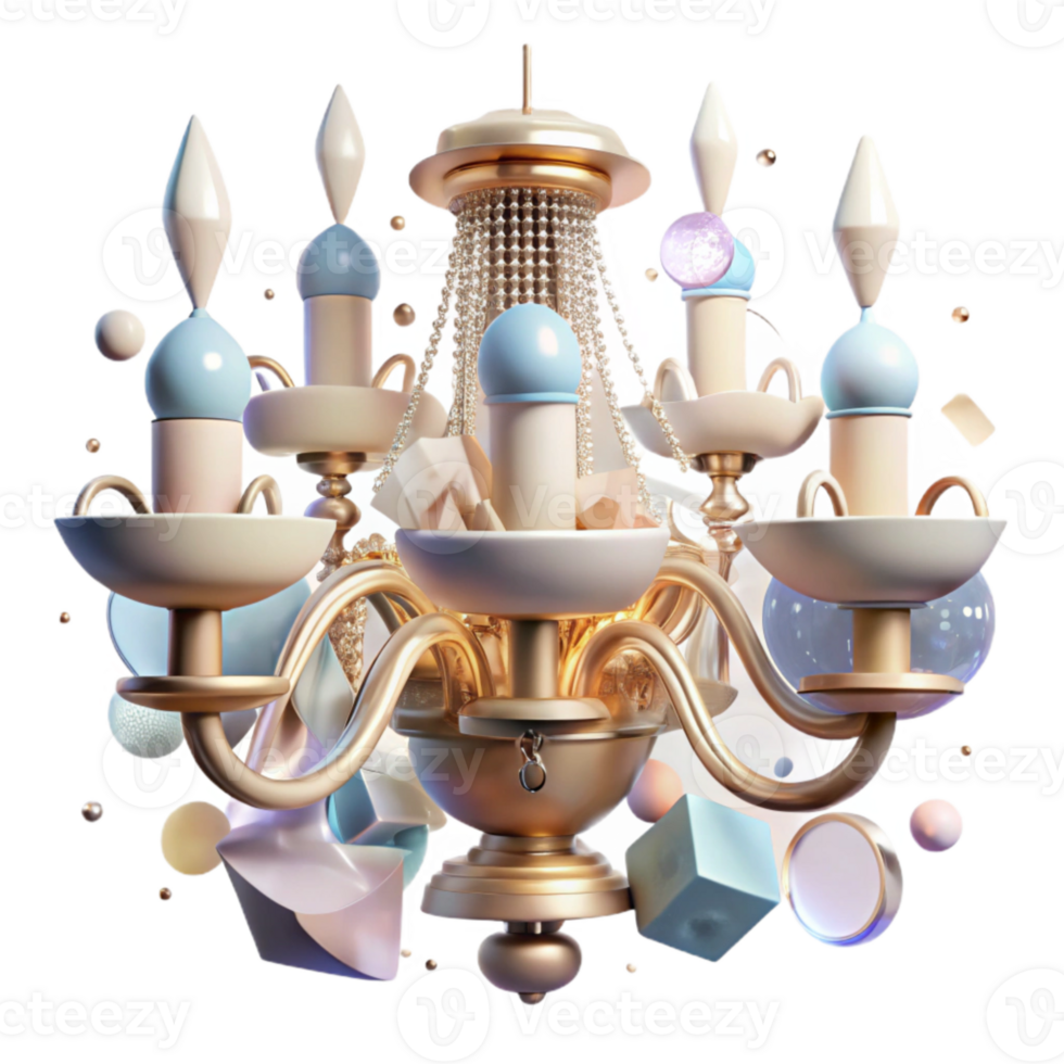extraordinary abstract Whispering Walls Chandelier Ornate Design Transparent Background high resolution png