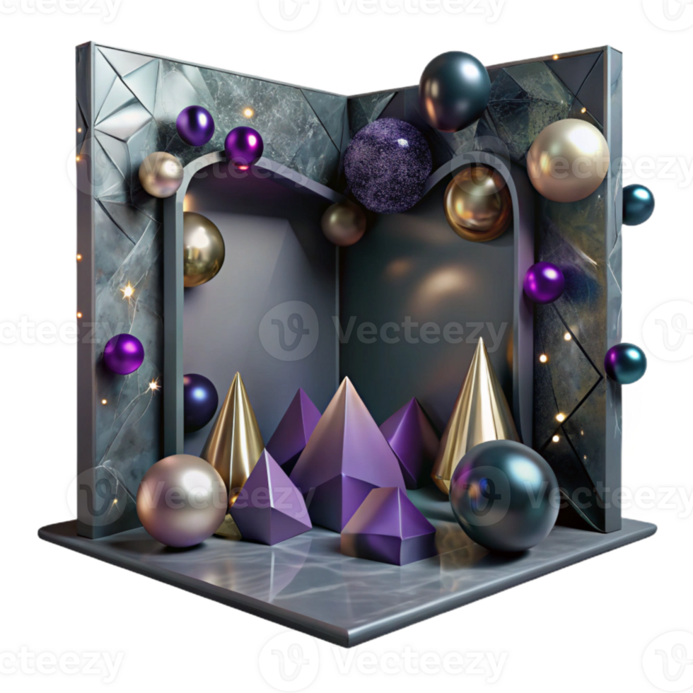 serene creative Whispering Walls Corner with Dark Shadows Cutout detailed png