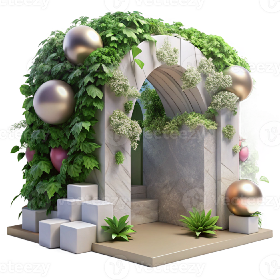 serene abstract Whispering Walls Ivy with Lush Foliage Cutout premium png