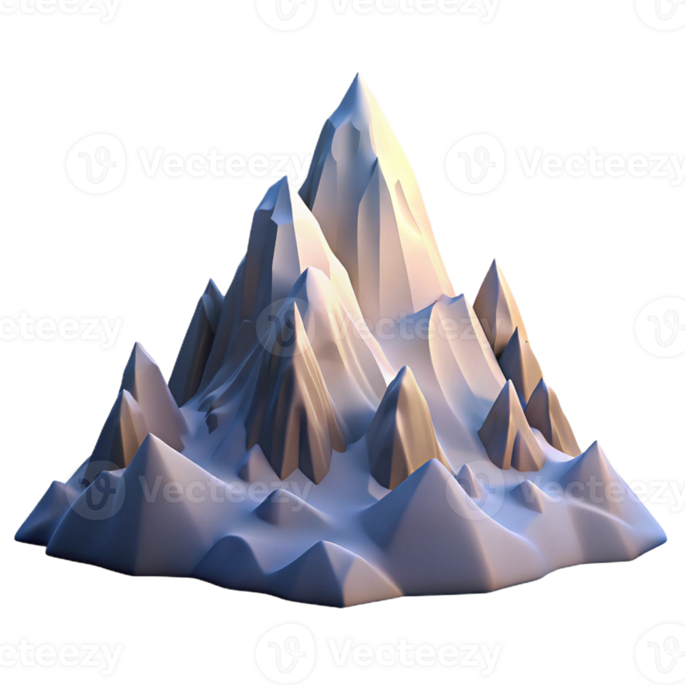 magnificent classic A mountain range covered in snow, majestic lighting, epic style exclusive png