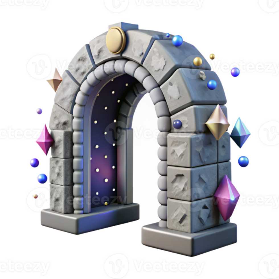 stunning traditional Whispering Walls Stone Archway Gothic Style Cutout high resolution png