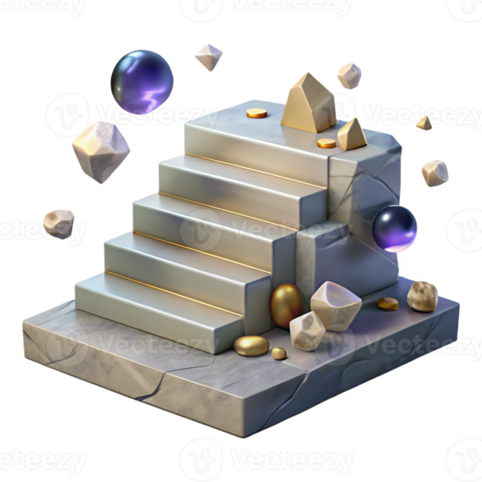magnificent rustic Whispering Walls Stone Steps Worn Surface Isolated original png