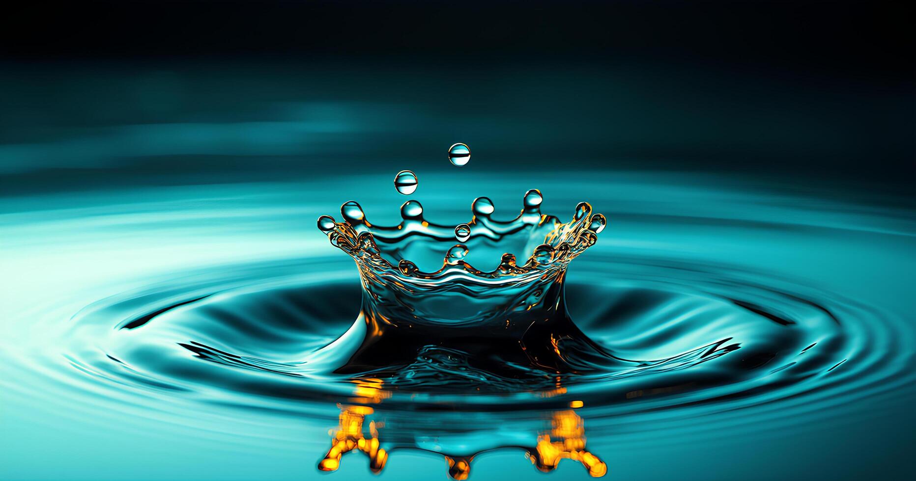 Stunning Water Splash Crown A Close-up of a Dynamic Water Drop Impact photo