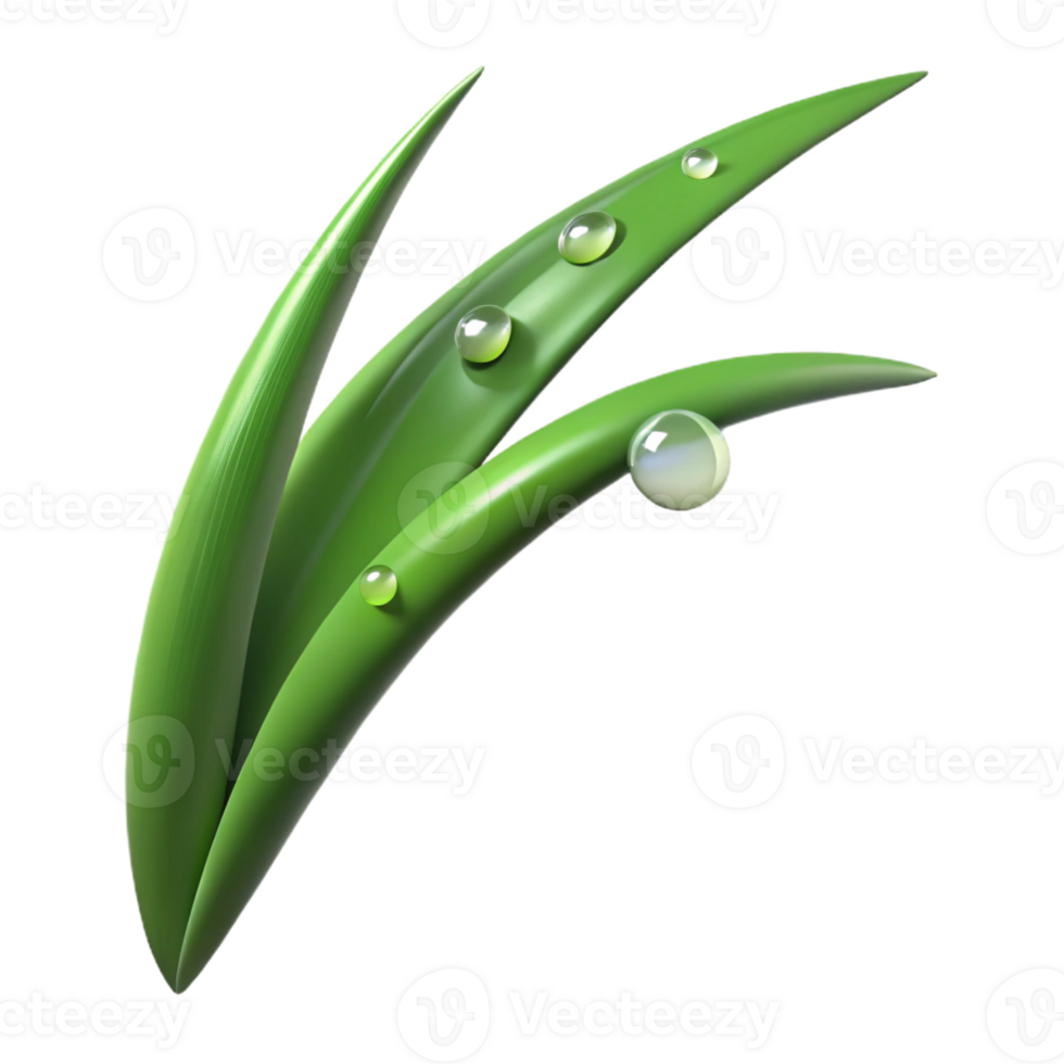 beautiful traditional A single blade of grass with dew drops, macro photography, fresh lighting professional png